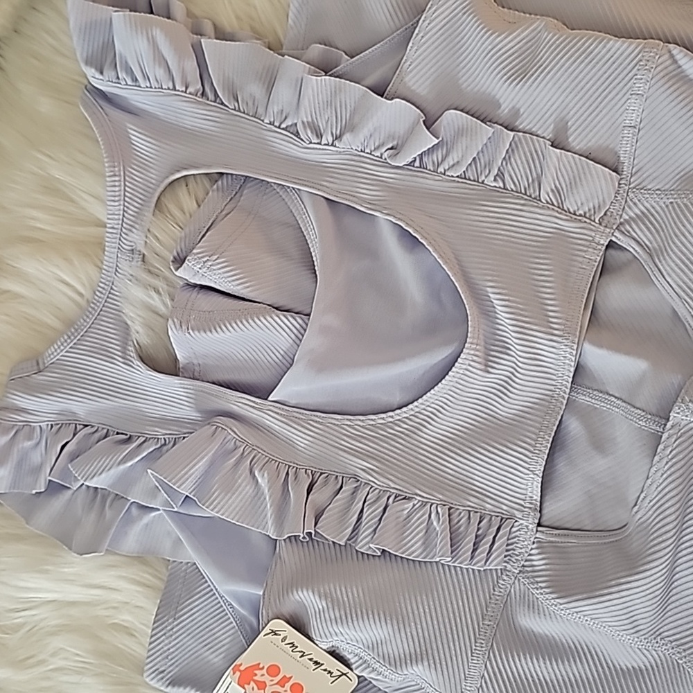 🎉HP NWT Free People Movement Ruffle Me Up One-piece Shortie - Size  L - Picture 13 of 17